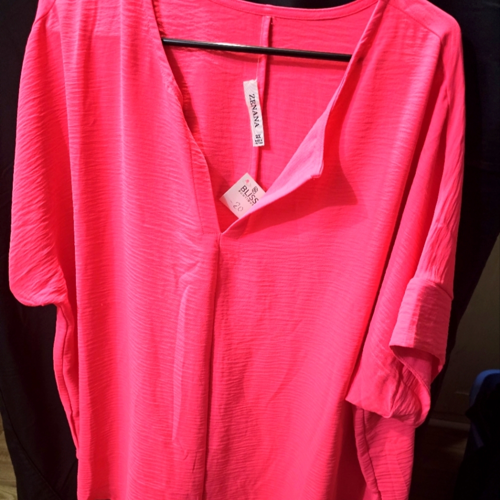 Zenana 2X new pink shirt